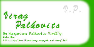 virag palkovits business card